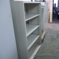 Beige 4 Shelf Metal Book Case with Adjustable Shelves